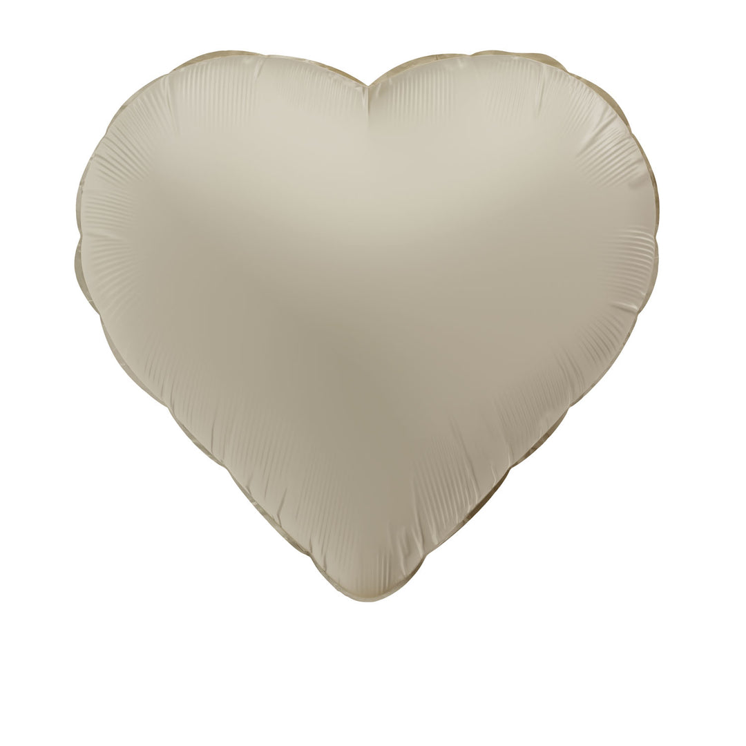Folieballong Hjärta, Creamy Latte