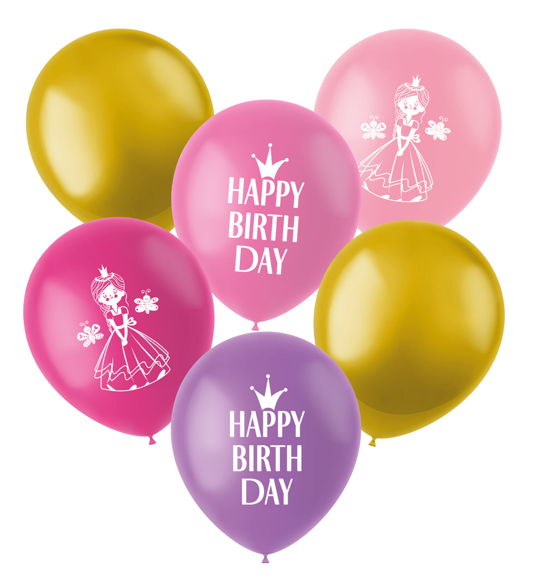 Ballonger Prinsessor, 6-pack