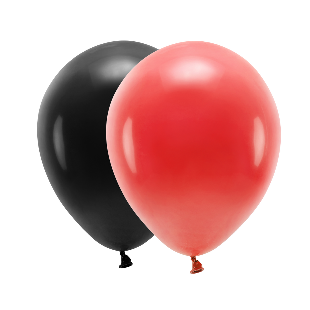 Ballongkombo Svart & Röd, 20-pack