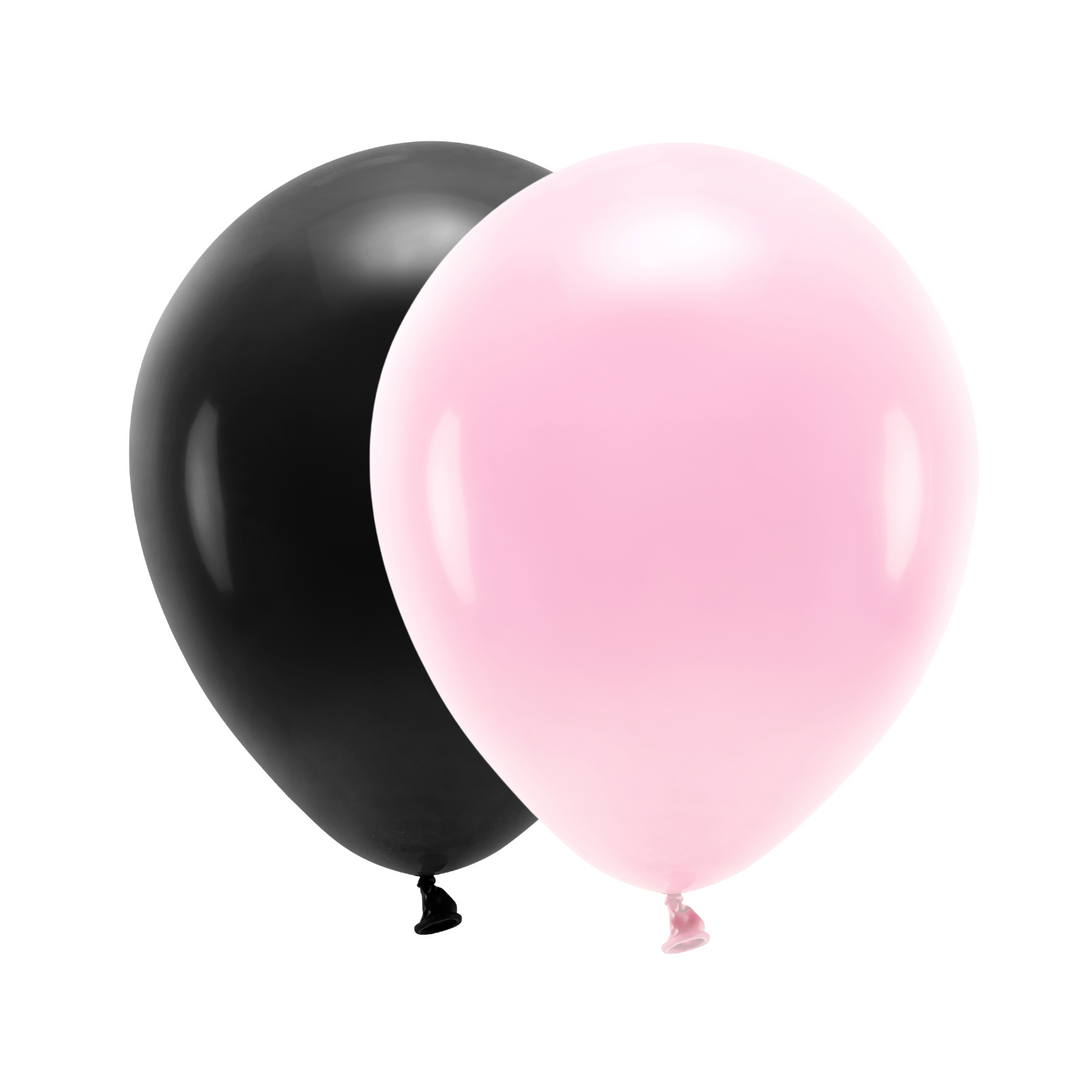 Ballongkombo Svart & Ljusrosa, 20-pack