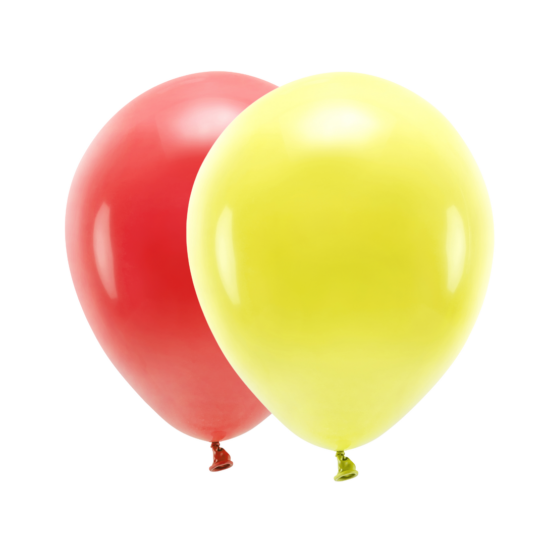 Ballongkombo Röd & Gul, 20-pack