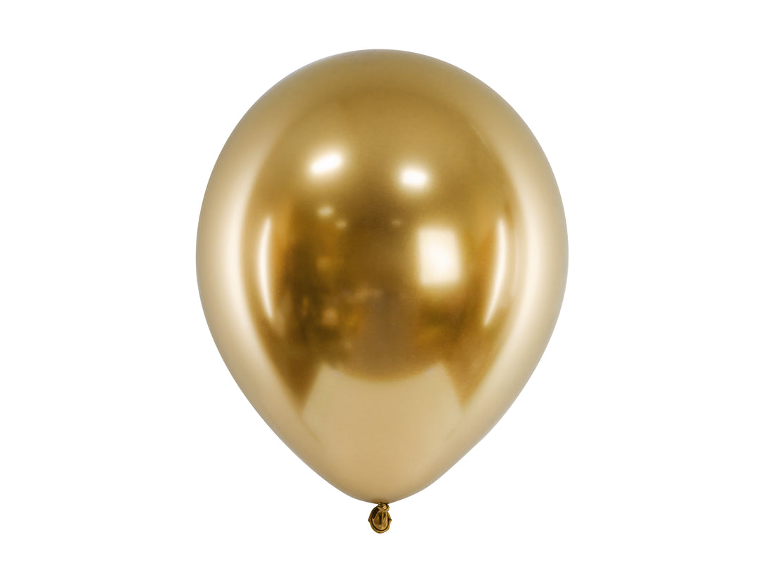 Ballonger Glossy Guld, 10-pack