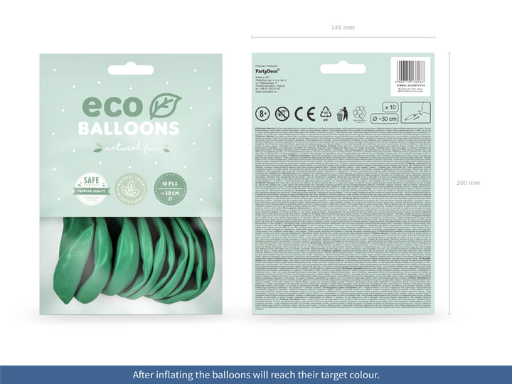 EKO Ballonger Grön, 10-pack