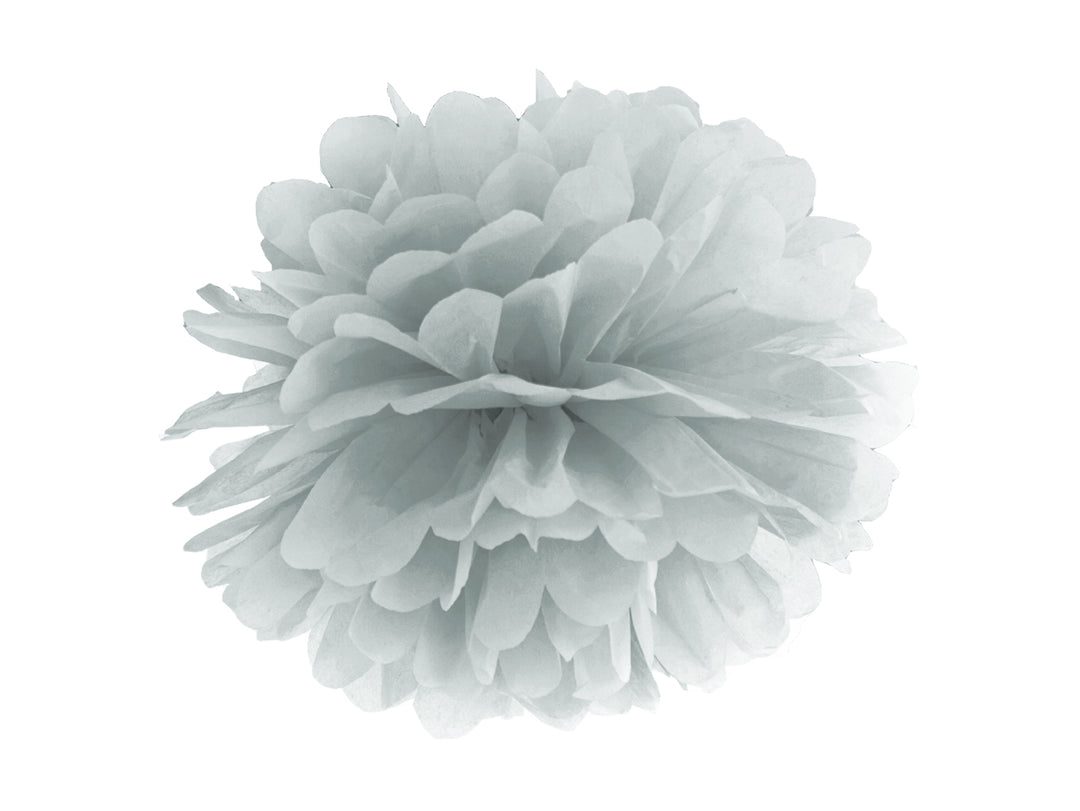 PomPom Silver, 25 cm