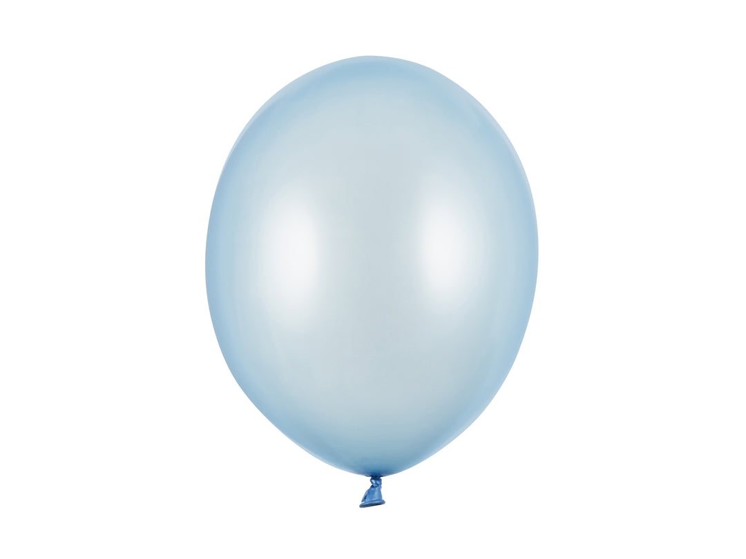 Ballonger Ljusblå metallic, 10-pack