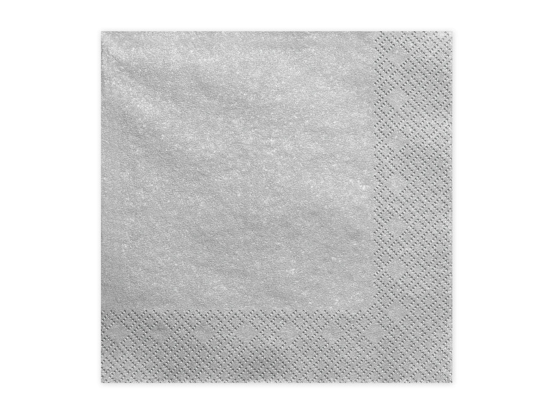 Servetter Silver Metallic, 20-pack