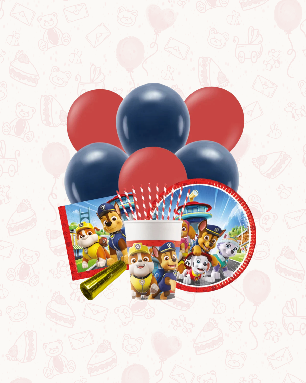 Paw Patrol kalas – kalasdekorationer, ballonger, dukning och kalaskit