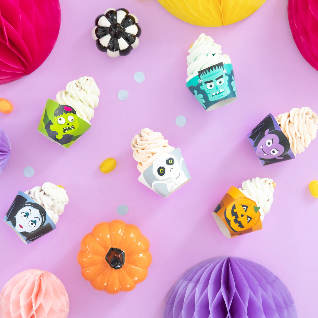 Halloween Monster Cupcake wrappers , 6-pack