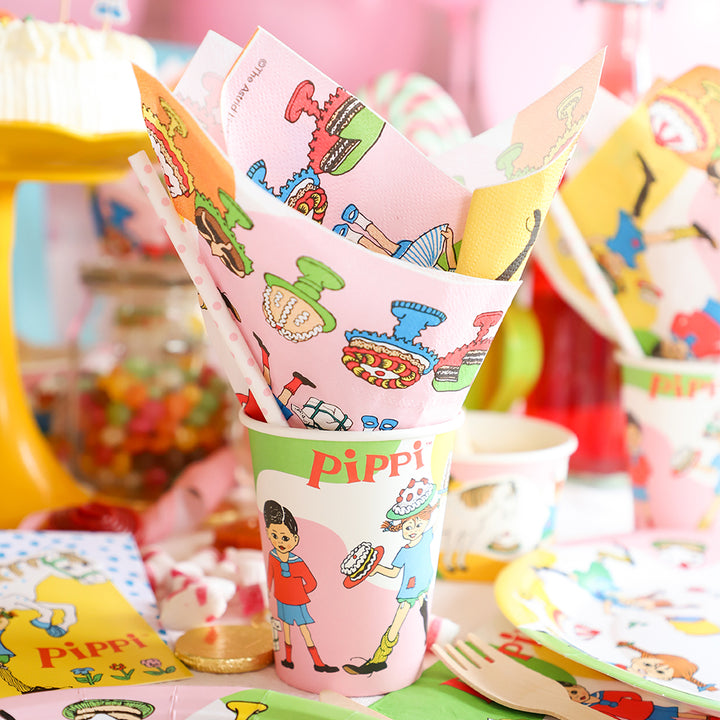 Pippi Långstrump, Pappmuggar 8-pack