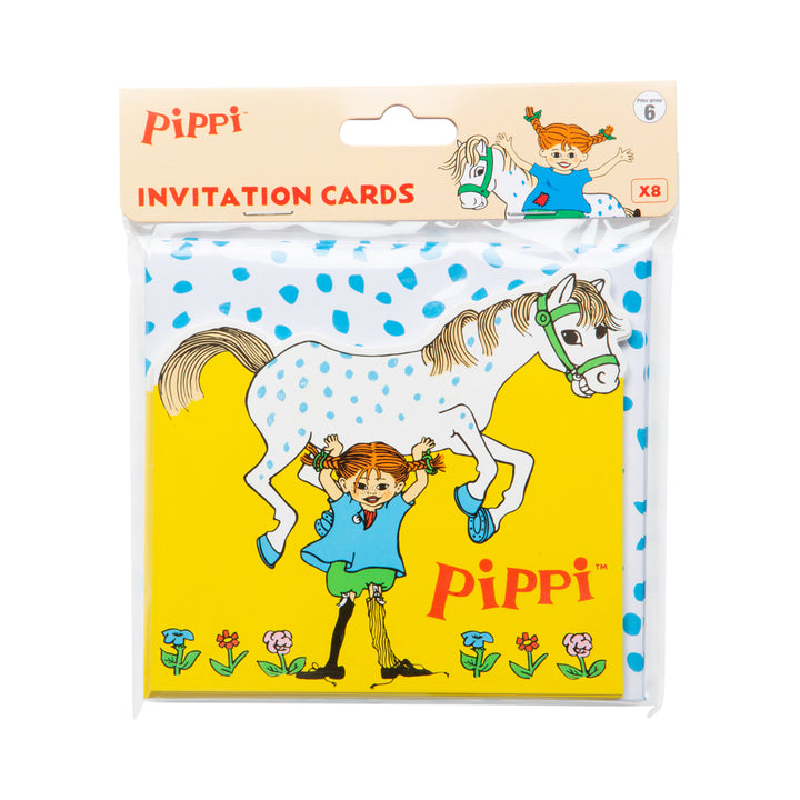 Pippi Långstrump, Inbjudningskort 8-pack