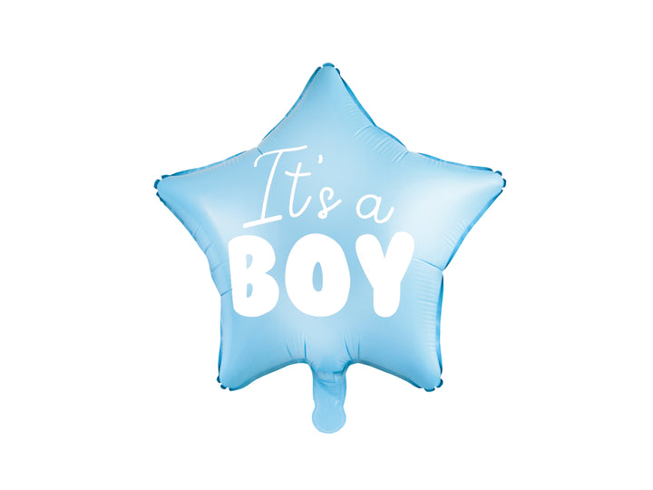 Folieballong It's a boy, Ljusblå