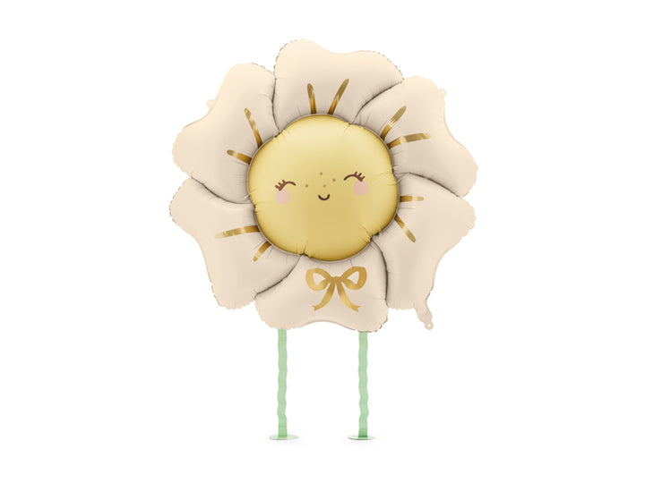 Folieballong, Blomma Beige