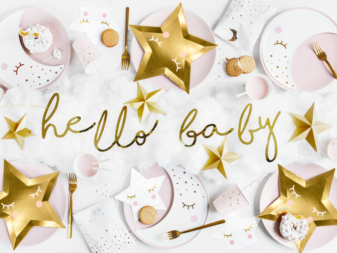 Girlang Guld Hello Baby, 70 cm