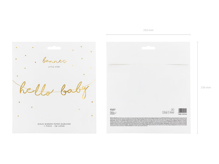 Girlang Guld Hello Baby, 70 cm