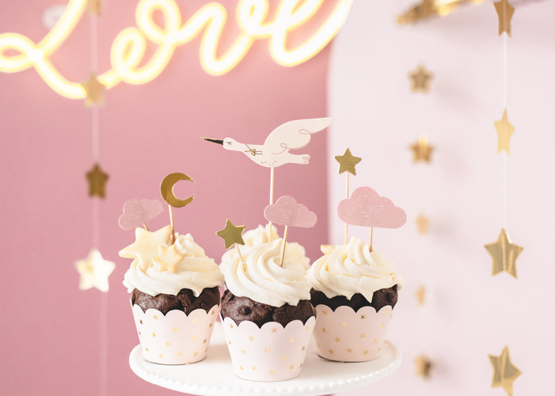 Cake Picks Stork, 7-pack
