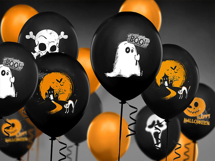 Ballonger Halloween Spöke , 6-pack