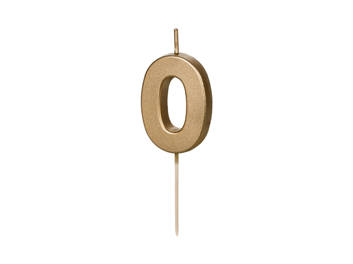 Tårtljus, Siffra 0-9, Guld