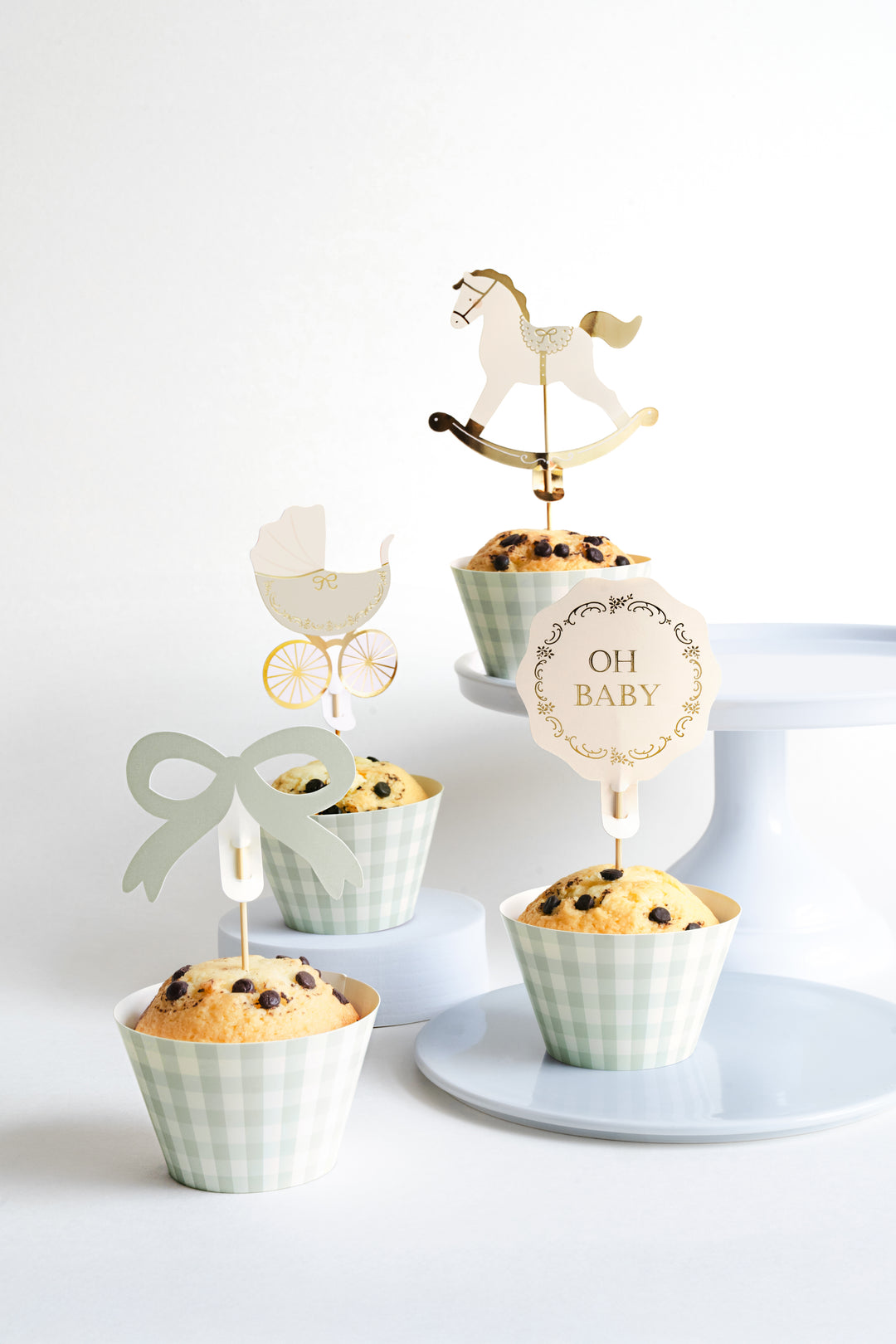Muffinsdekorationer Oh Baby, 12 delar