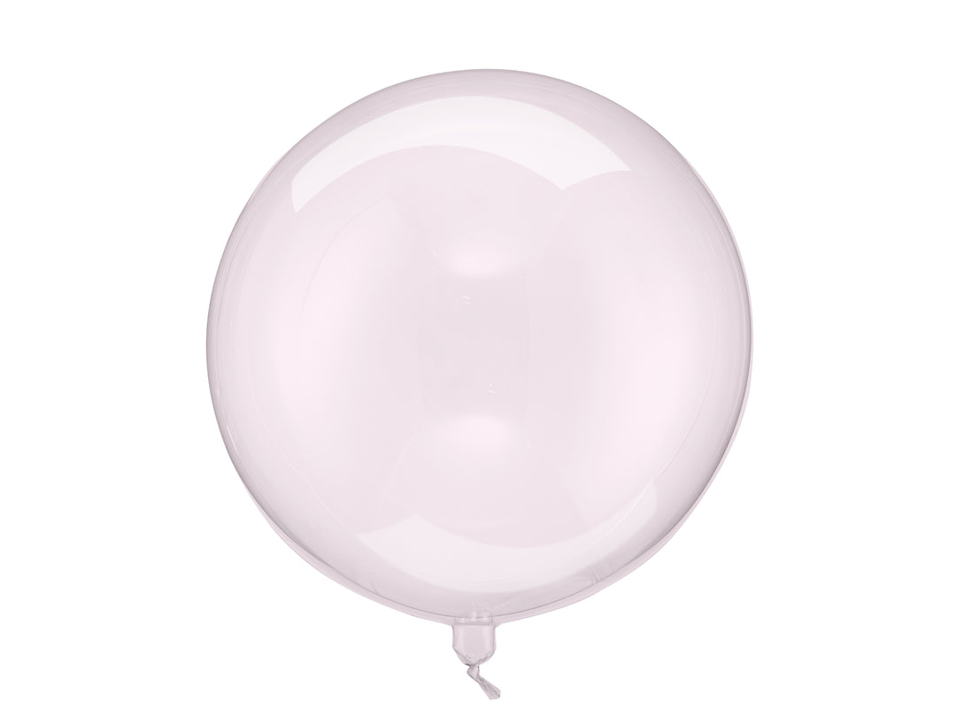 Transparent ballong i rosa nyans, 40 cm. Passar till barnkalas och fest.