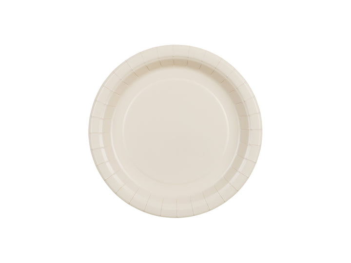 6-pack beige papptallrikar 18 cm för kalas och fest