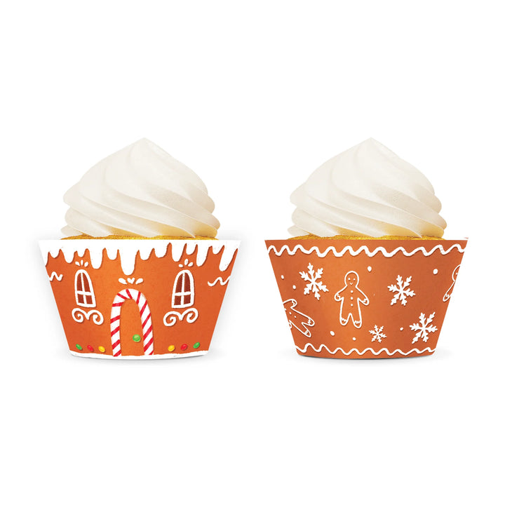 Cupcake wrapper med pepparkaksmotiv, 6-pack. 