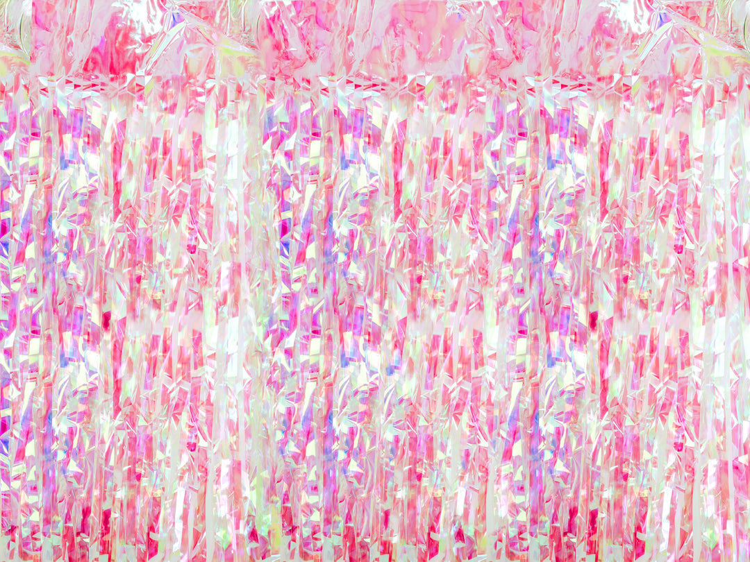 Rosa skimrande glitterdraperi, 100 × 200 cm dekoration till babyshower, barnkalas och temafest
