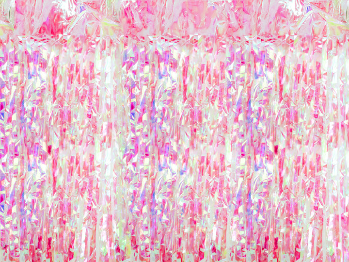 Rosa skimrande glitterdraperi, 100 × 200 cm dekoration till babyshower, barnkalas och temafest