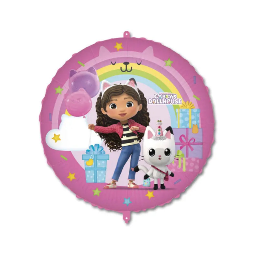 Folieballong med motiv från Gabbys Dockskåp, 46 cm, för barnkalas.