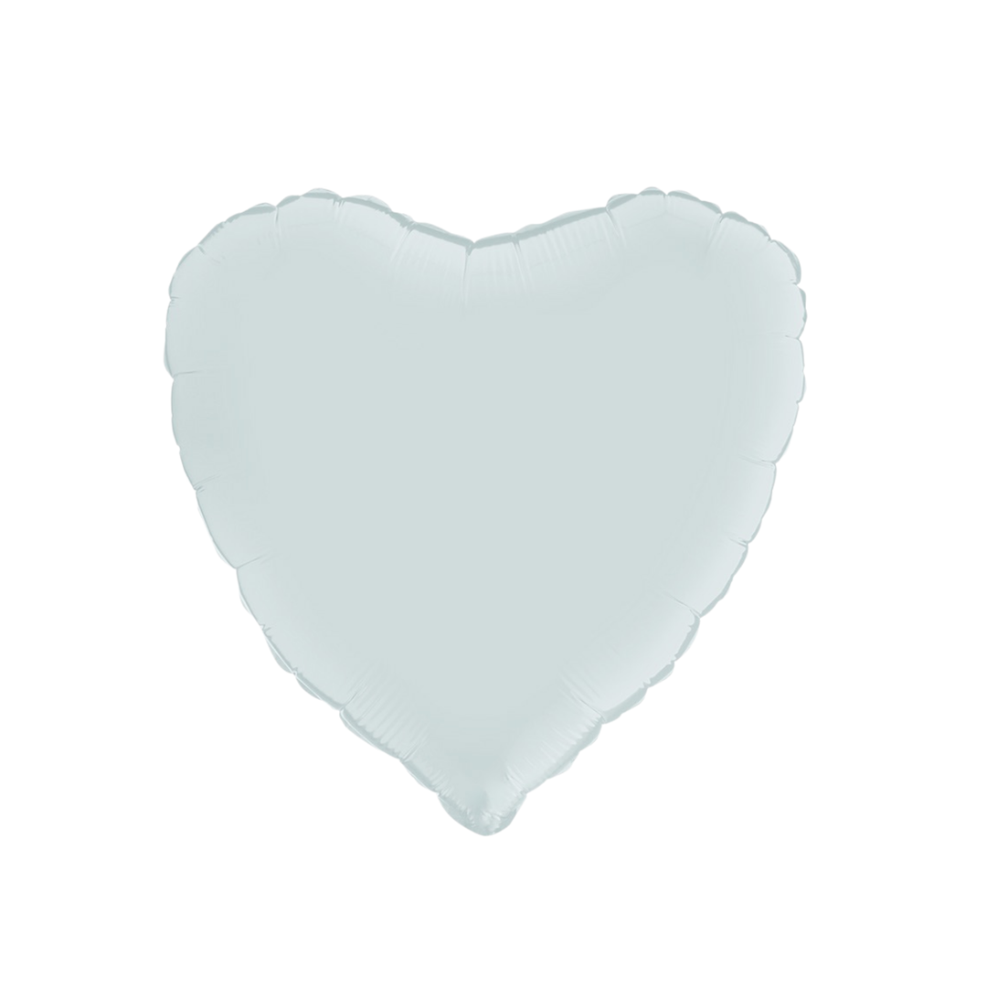 Folieballong i hjärtform i färgen satin ljusblå, 46 cm perfekt till fest, födelsedag och Alla hjärtans dag.