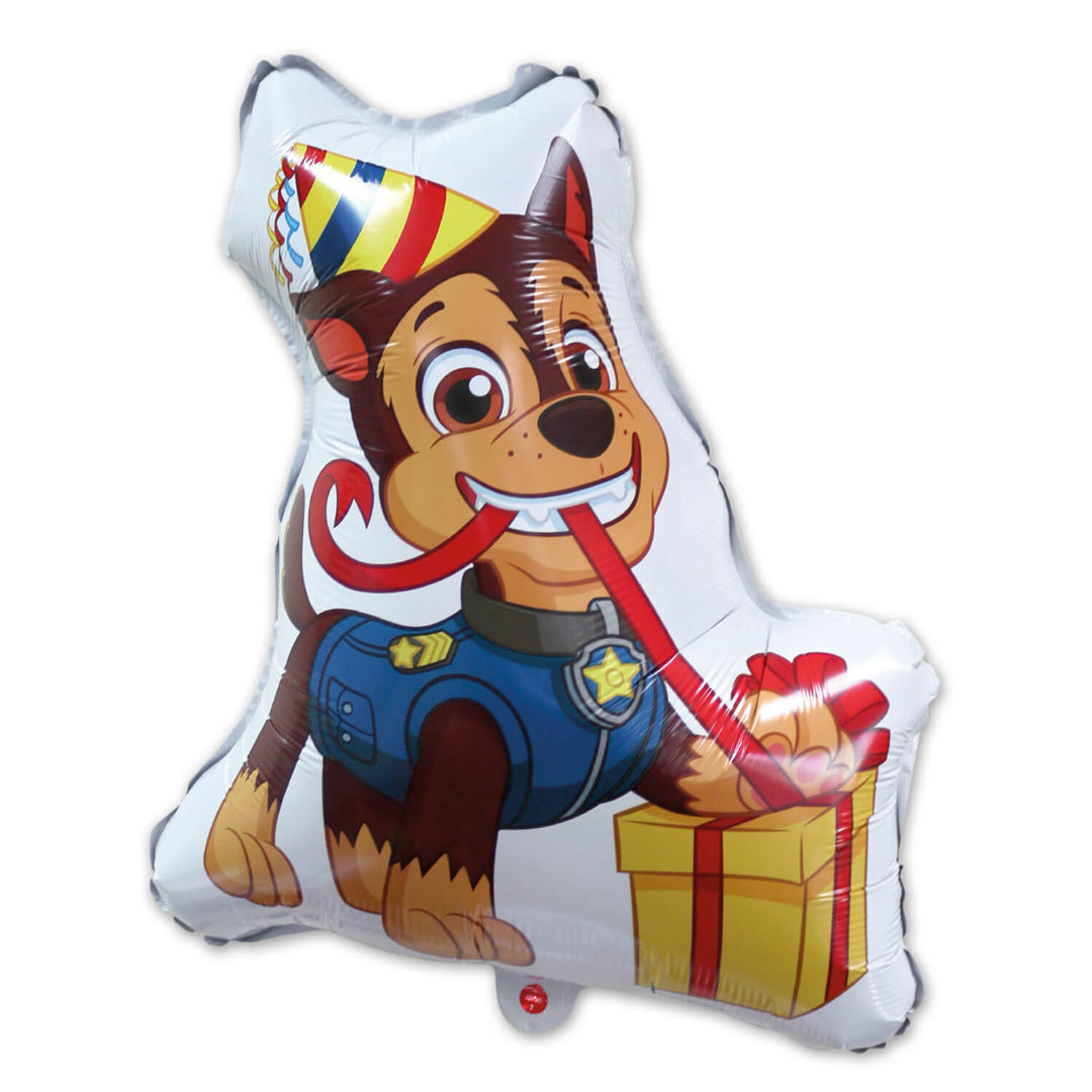 Paw Patrol Chase folieballong 49 cm, dekoration till födelsedag och barnkalas