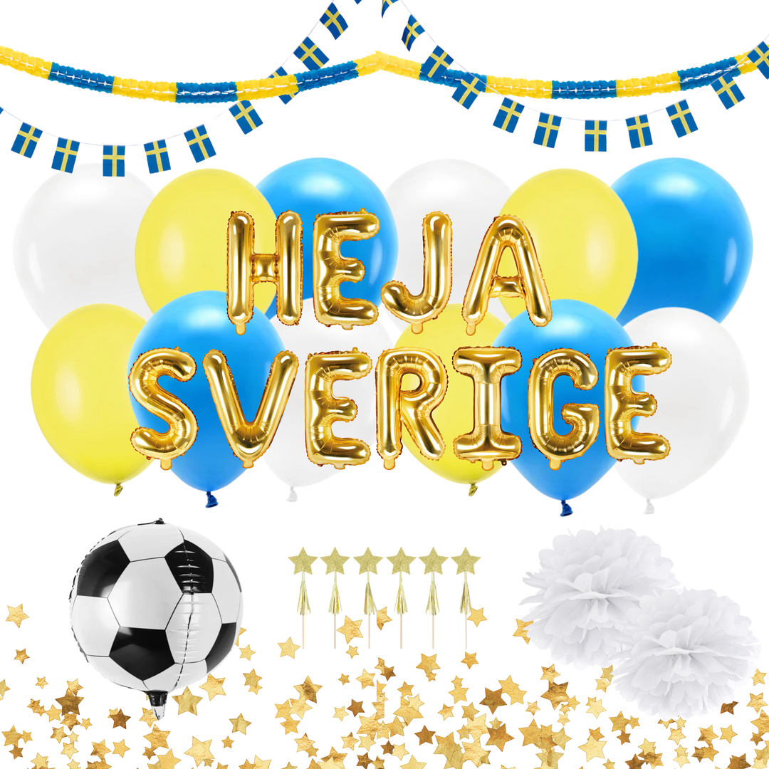 Heja Sverige Fotbolls VM Dekorationskit