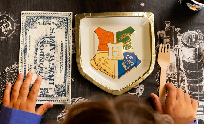 Kalasdukning med Harry Potter-tema för barnkalas och Harry Potter-kalas