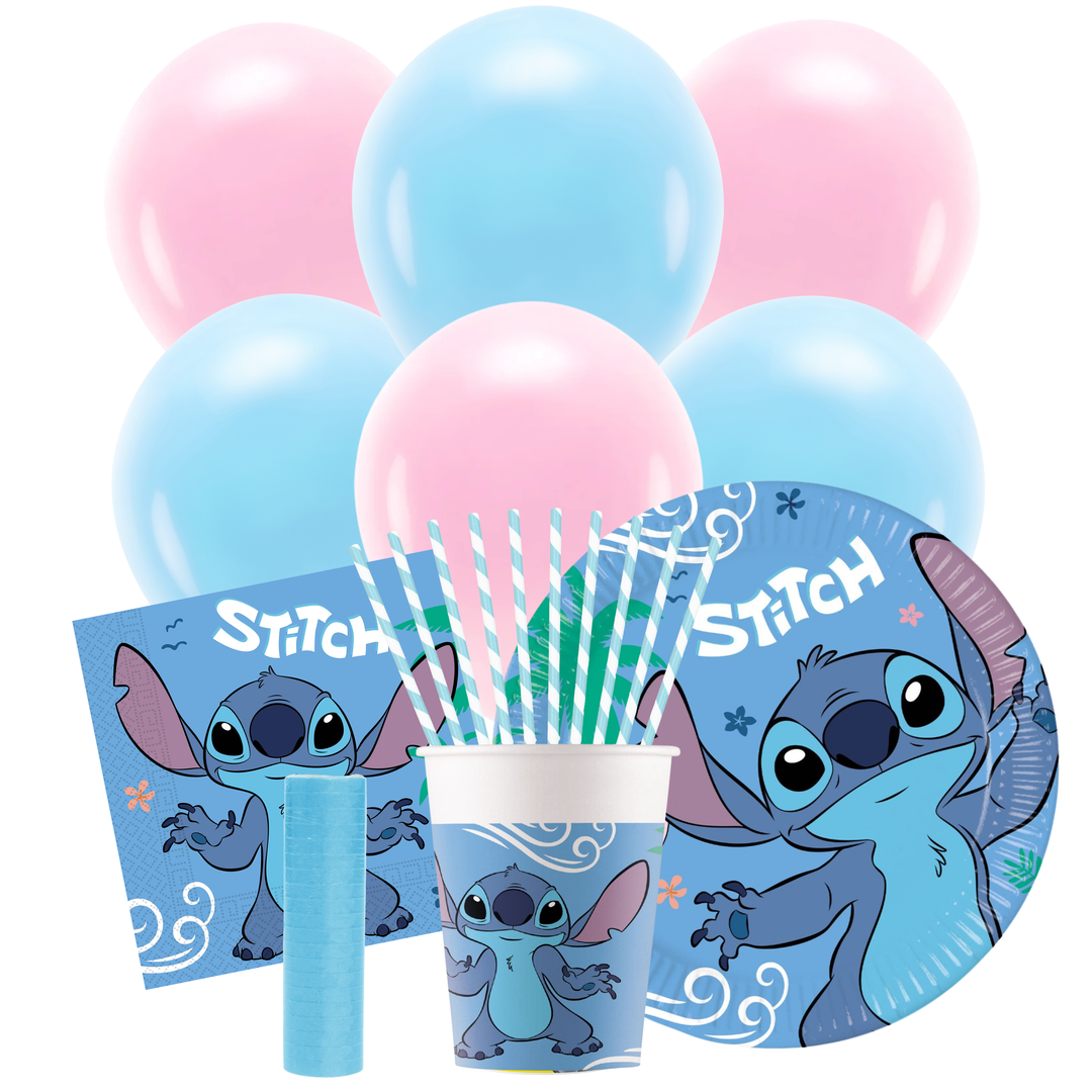 Dukningskit med Lilo & Stitch-motiv,  till barnkalas och födelsedag.