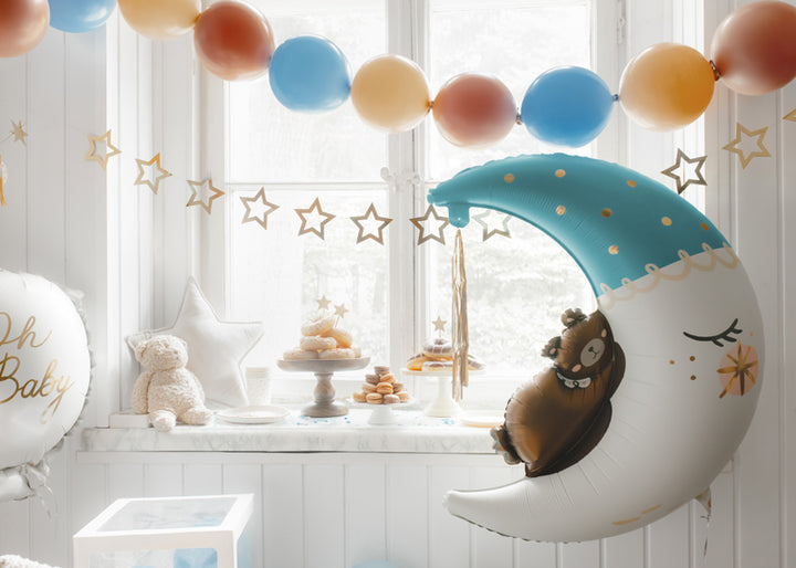 20-pack länkballonger 30 cm i färgen Nude 30 cm, dekorerad till fest och barnkalas