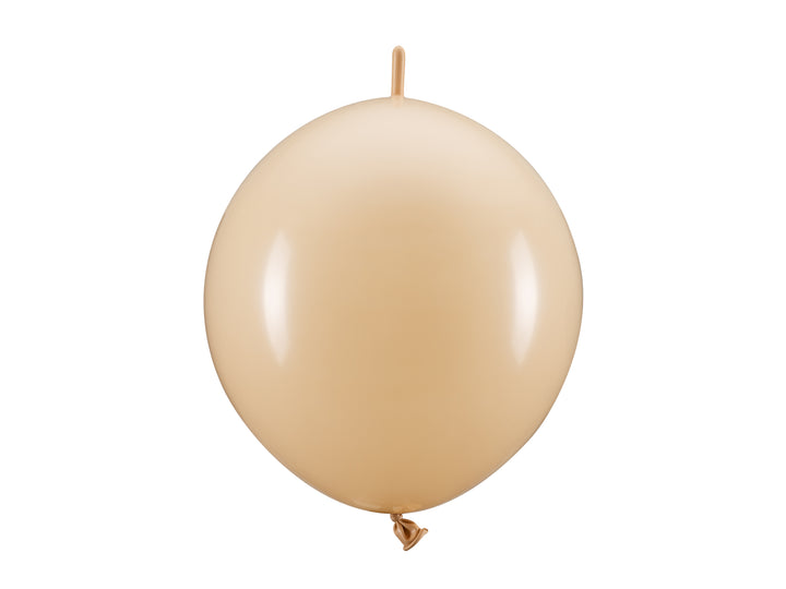 20-pack länkballonger i färgen Nude 30 cm, dekoration till fest och kalas