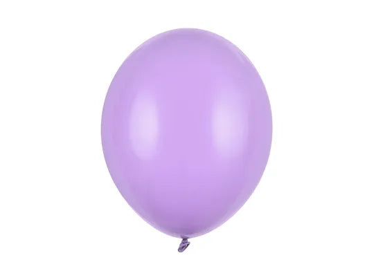 10-pack latexballonger i färgen lavendel, 30 cm. Passar till barnkalas och fest.