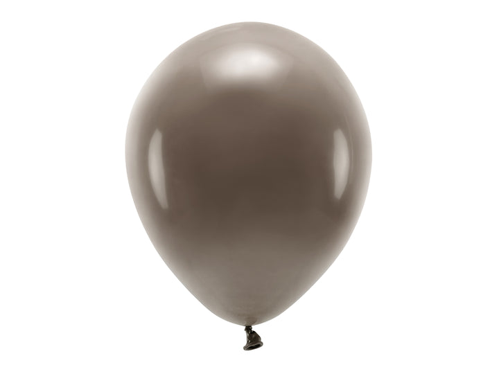10-pack latexballonger i brun färg, 30 cm. Passar till kalas och fest.