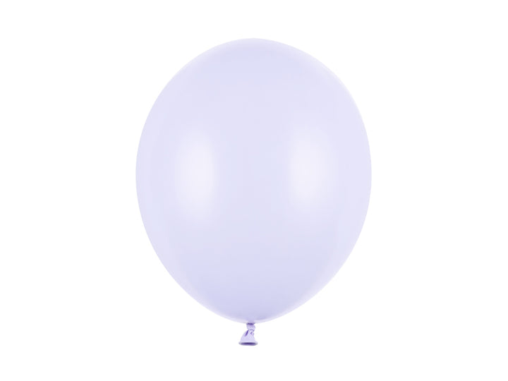 10-pack latexballonger i ljuslila pastell färg, 30 cm. Passar till barnkalas och fest.