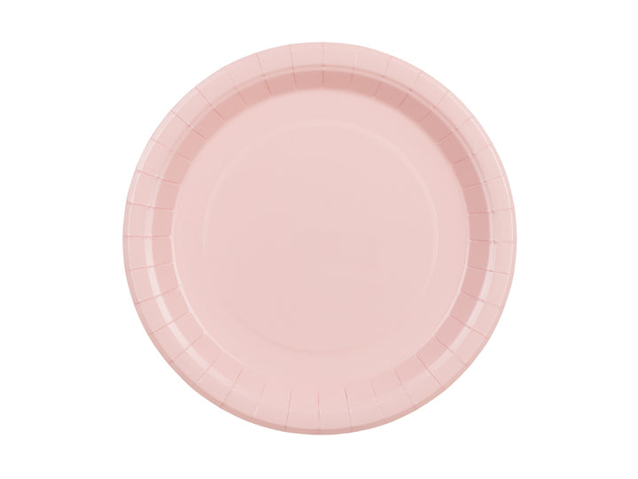 Ljusrosa papptallrikar 18 cm 6-pack, för barnkalas, dop och fest