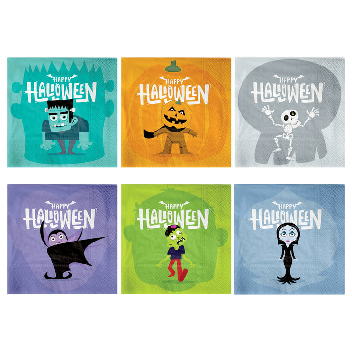 Halloween Monster Servetter , 12-pack