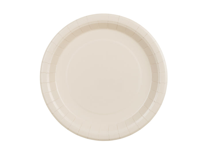 Beige papptallrik 23 cm till kalas och fest