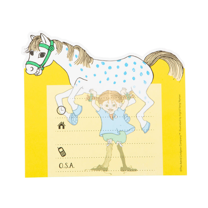 Pippi Långstrump inbjudningskort textbild till födelsedag och fest.