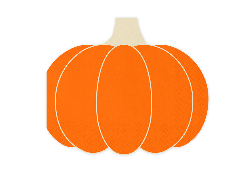 Pumpaformade servetter 20-pack att duka med till höstfest, halloween och kalas