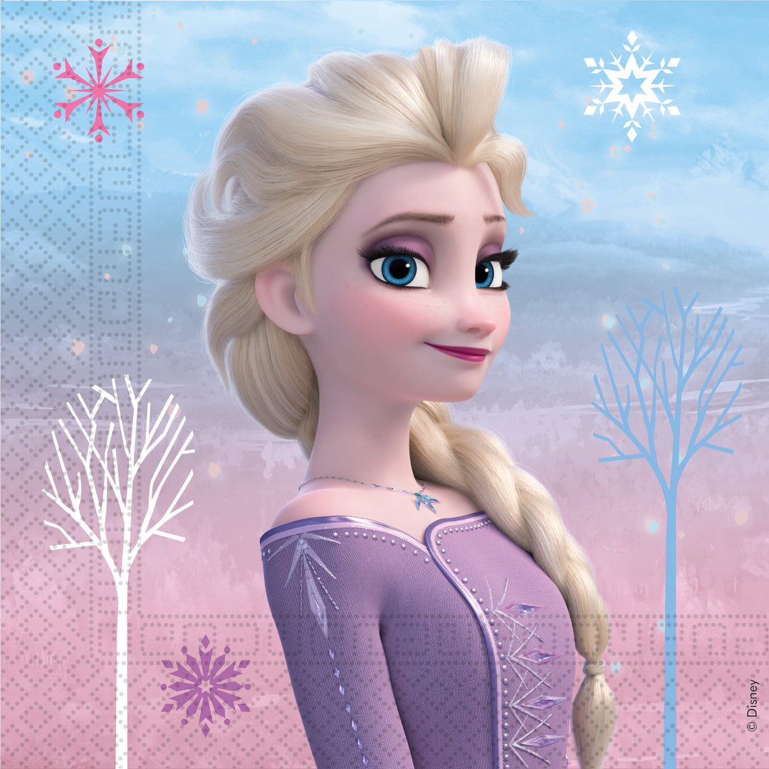 Servett med motiv av Elsa från Frost för barnkalas och Frostkalas