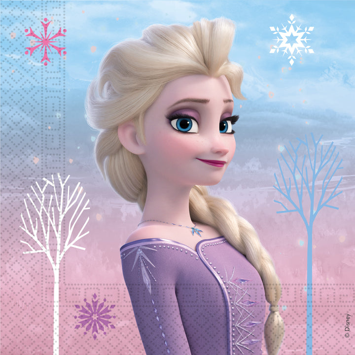 Servett med motiv av Elsa från Frost för barnkalas och Frostkalas