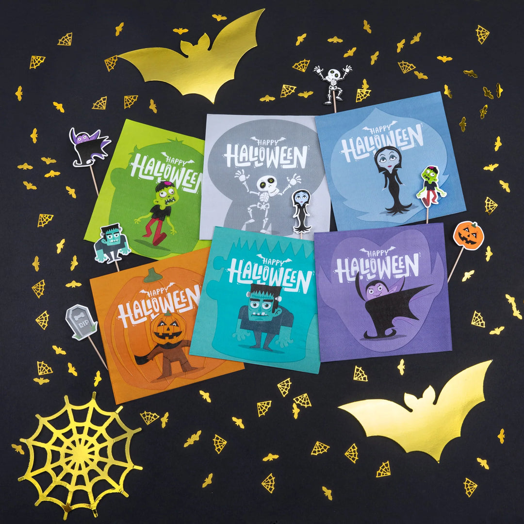 Halloween Monster Servetter , 12-pack