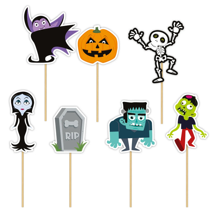 Halloween Monster CakePicks , 7-pack
