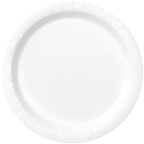 Vita papptallrikar 18 cm 8-pack till kalas, dop och fest